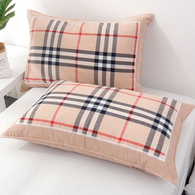 加大加厚成人枕套一对48*74cm简约柔软舒适家用学生枕套