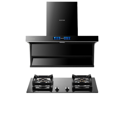 百得(BEST)华帝股份烟灶套装AC17+AQ16 25m³顶侧三吸油烟机1100Pa智能变频巡航5.2kW大火力天然气
