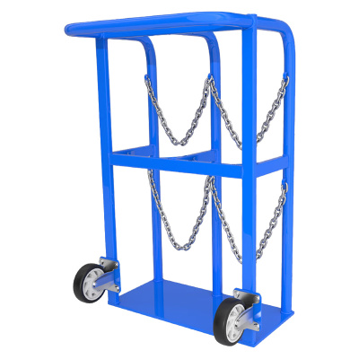 臻远ZY-J32氧气瓶固定架氮气罐氩气存放架 80L双瓶架带轮子