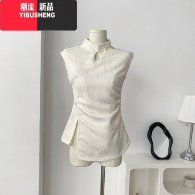 YIBUSHENG高级轻奢宫廷风名媛复古气质提花少女旗袍礼服泡泡袖连衣裙中长裙