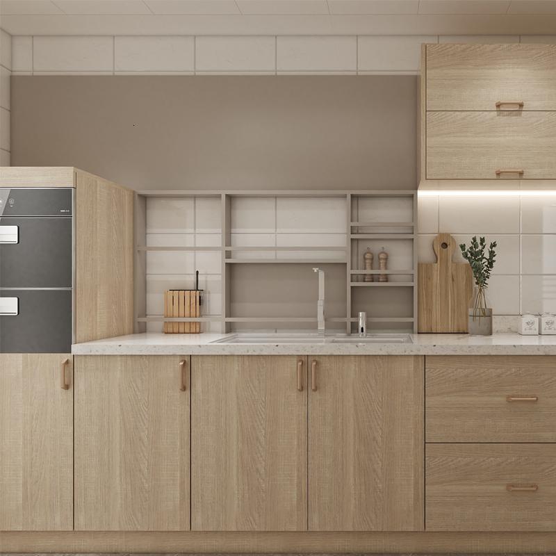 昆明闪电客简约整体橱柜定做双饰面板厨房石英石台面定制飞林板 品牌