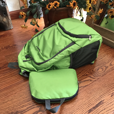 户外休闲运动骑行健身登山旅行双肩包女皮肤包书包男轻便旅游背包-定制荧光绿60300荧光绿60300