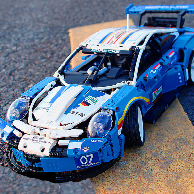 赛车拼装积木高难度骨灰级14岁以上成年玩具科技机械组装拼插跑车模型