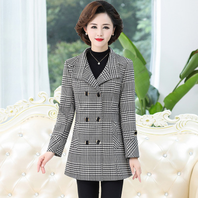 FISHBASKET中老年女装中长款风衣外套40-50岁妈妈秋装洋气上衣中年女风衣女