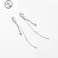 JiMiZEGL星星链条耳钉女长款流苏耳环小众设计感2023年新款潮耳线耳饰