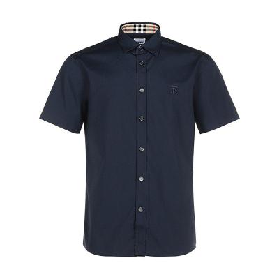 BURBERRY男款棉质修身版短袖衬衫80323111