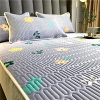 美帮汇乳胶凉席三件套夏冰丝席1.8m床床笠式可水洗折叠1.2米1.5空调软席