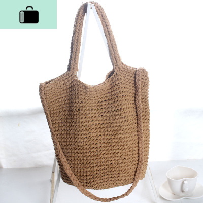 2020新款夏季女包日韩编包海边度假棉线编织包单肩斜挎包小清新NEW LAKE女士单肩包