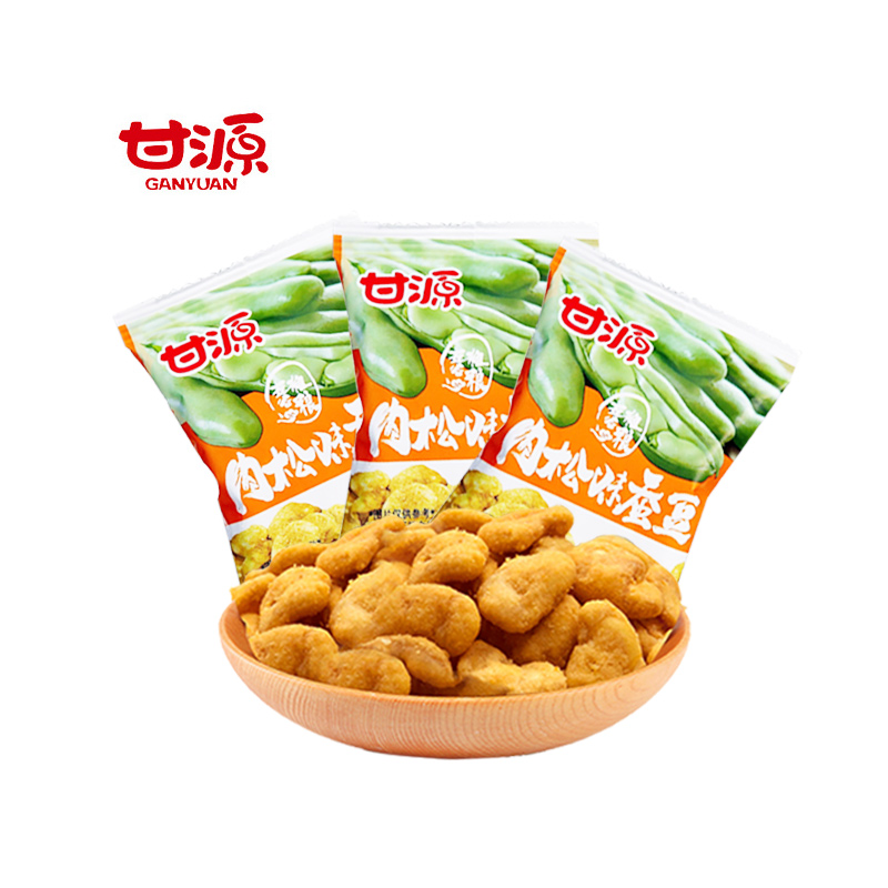 6元两件]甘源蚕豆(肉松味)500g肉松味小包装兰花豆零食坚果炒货休闲