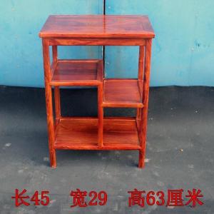 森美人鸡翅木小茶几茶水架茶边柜小茶桌中式实木质置物架花梨木边几角几