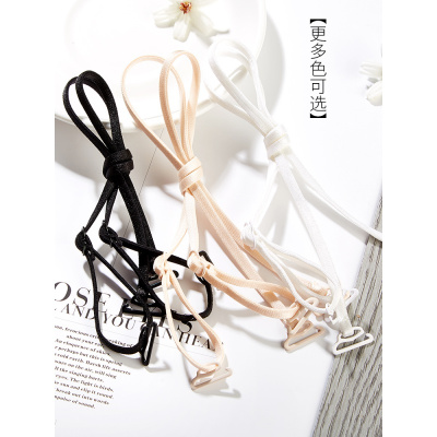 透明隐形肩带细交叉挂脖美背内衣性感配件女无痕文胸罩带子可外露