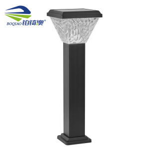 铂锜澳 中方形太阳能草坪灯 185*185*665mm-白光暖光 个