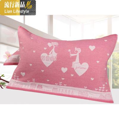 加厚纱布枕巾棉加大透气清爽单人一对情侣学生棉枕头毛巾 三维工匠