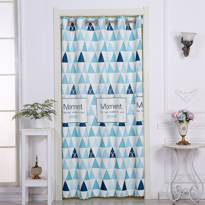 卧室闪电客寝室空调帘家商用隔断帘布艺防蚊免打孔挡风防冷气挂帘送