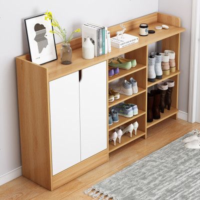 鞋架家用口实木色大容量多层防尘经济型玄关柜入户简易鞋柜收纳