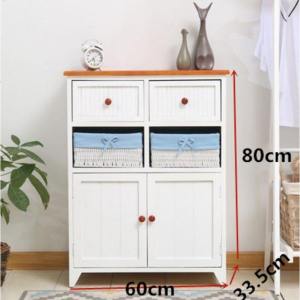 现代简约田园斗柜卧室白色床头柜地中海收纳柜抽屉式多层小柜子