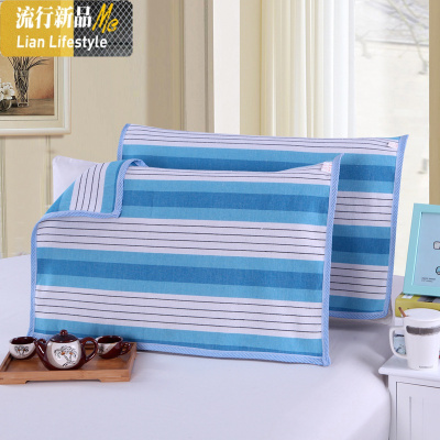 清仓山东老粗布枕巾成人加厚不色透气吸汗一对装三维工匠