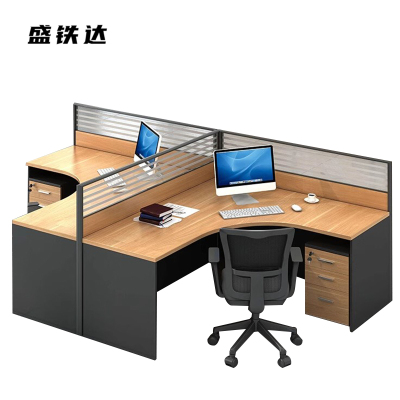 盛铁达 T型双人办公位2400*1400*1100mm STD-XTGW11 套