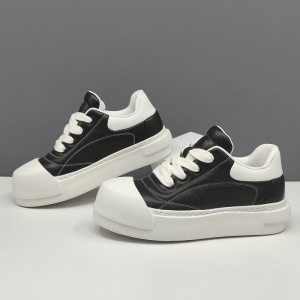 男士春夏透气饼干鞋真皮百搭男款潮鞋头层牛皮欧洲站运动休闲男鞋