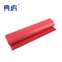 典虎 绝缘橡胶垫 红色条纹5mm*1.2m*5m 10kv 卷