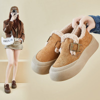 冬季加绒小白鞋新款韩版女学生增高保暖棉鞋休闲鞋