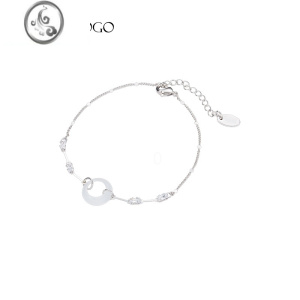 JiMi金色平安扣手链仿猫眼石简约气质手饰ins小众设计韩版超仙闺蜜礼