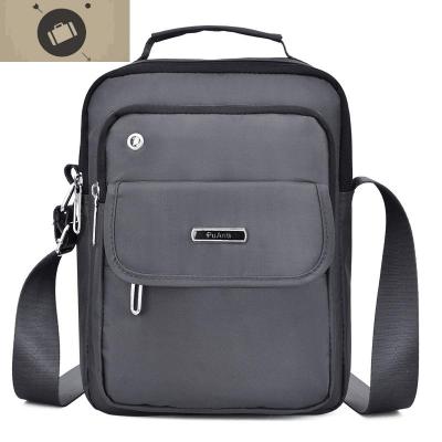 防水尼龙牛津布男包新款多隔层单肩包休闲商务竖款手提斜挎包男艾狄伊娃斜挎包男