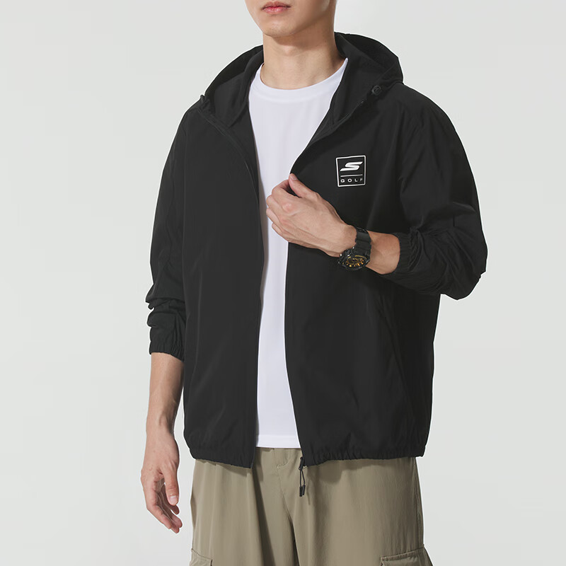 斯凯奇(Skechers)外套男装女装情侣装新款秋季运动服潮流时尚休闲服针织夹克P225U136-03K8 ZP