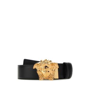 Versace男士小牛皮双环扣防尘袋包装休闲腰带