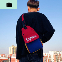 日系ins超火包 斜跨包帆布胸包男潮牌单肩包学生休闲腰包蹦迪包女NEW LAKE男士单肩包