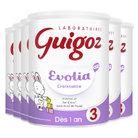 法国进口古戈氏guigoz 3段奶粉 A2蛋白配方小乖兔紫罐1-3岁800g*6罐装