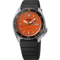 Seiko/精工日韩腕表自动机械男表橙盘黑圈金边防水