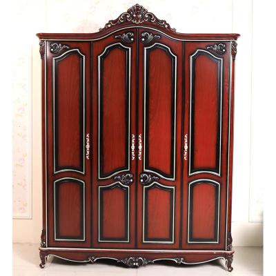 美式乡村 法式衣柜 欧式衣柜古典大衣橱美式衣柜三深色家具