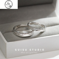 JiMi归素 甜蚀冰川小众设计感情侣对戒999银银戒指一对款定制刻字礼物