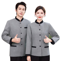 天鸣 长袖黑领五扣5102工作服 保洁服 可定制 L-5XL 件