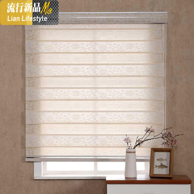 卷帘拉式升降卫生间厕所浴室防水厨房遮光免打孔安装手拉百叶窗帘 三维工匠