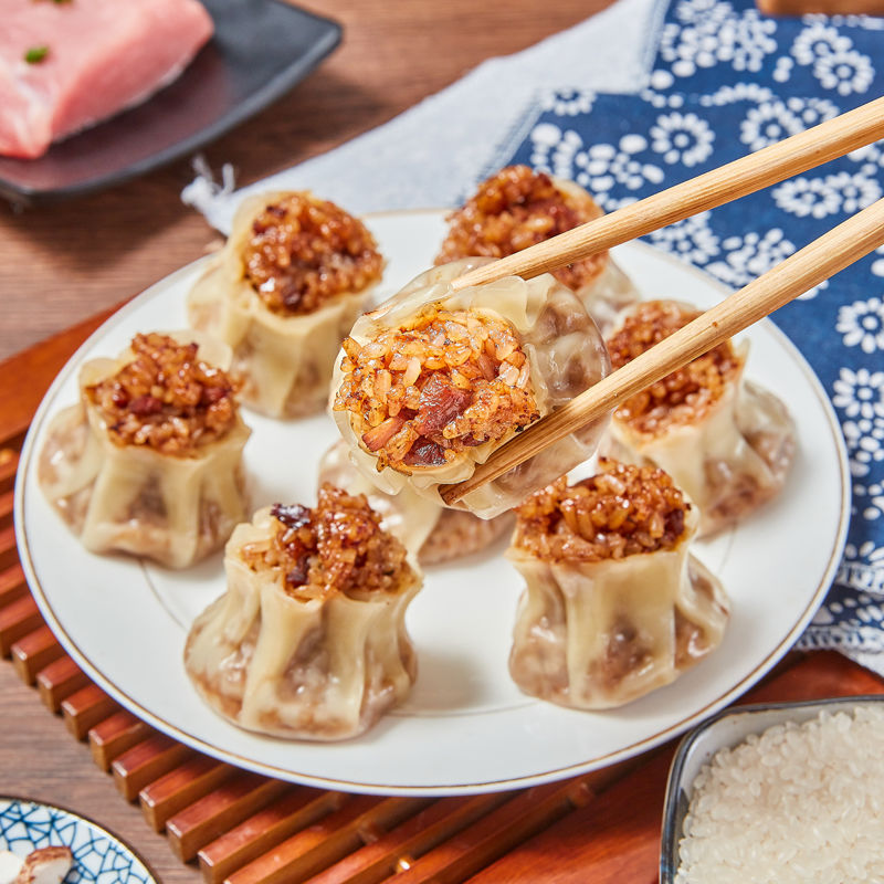 广式咸口风味烧麦糯米干蒸烧麦猪肉香菇 早餐早茶点心 烧麦家庭装1包*