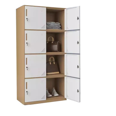 景福达收纳柜咖白八门90*45*185cm台