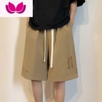 七斓美式短裤男生夏季潮牌运动篮球裤宽松百搭休闲裤子高街直筒五分裤