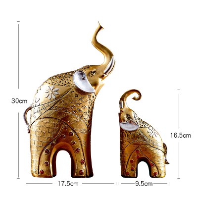 欧式摆件客厅创意大象摆件电视柜酒柜工艺品家居装饰品办公室摆设银耳朵对象
