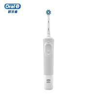 欧乐B(Oralb)电动牙刷 软毛亮白家用充电D100全身水洗自动旋转 成人2D声波震动(自带刷头*1)清纯白