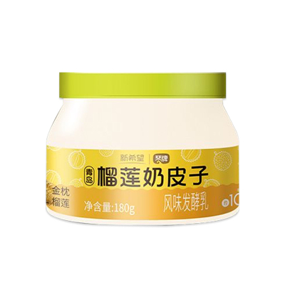 新希望琴牌榴莲奶皮子酸奶180g*5罐低温单瓶慢发酵营养美味酸奶青岛特产