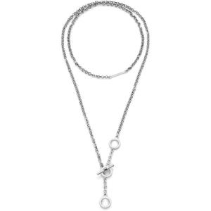 Emporio Armani双层蜂巢项链优雅易搭不锈钢女式简约百搭饰品