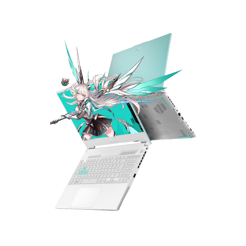 华硕(ASUS)天选4 锐龙版 15.6英寸高性能电竞游戏本 笔记本电脑 定制(R7-7735H 16G 2TB RTX4060 144Hz高色域电竞屏)青色