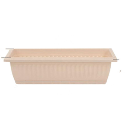 回固家里长方形菜农长条形室内盆栽木箱户外多层窗台花盆长方形窄加厚米白色特大