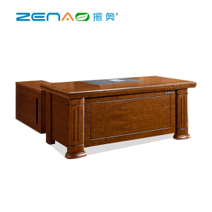 振奥 办公家具老板桌办公桌椅组合大班台主管桌经理桌总裁桌单人办公桌/台 棕色