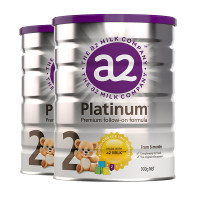2罐装|澳洲a2 Platinum 白金版 幼儿配方奶粉2段(6-12个月)900g/罐 新西兰原装进口