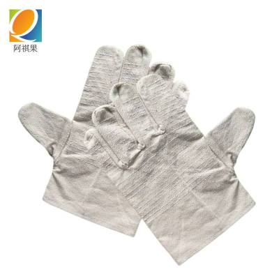 阿祺果 帆布手套 24道线黄甲布-均码 双