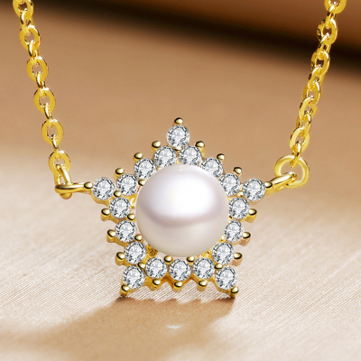 佰色传情（BRIR）纯银淡水珍珠锁骨链女小清新chic项链短款气质925银简约饰品白色