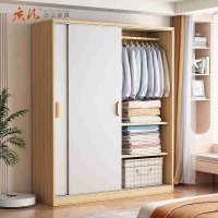 质凡衣柜简易推拉门经济型卧室简易衣柜组装木质小户型